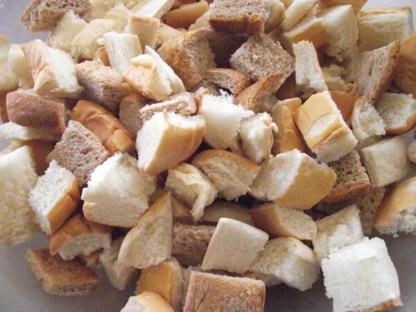 homemade croutons